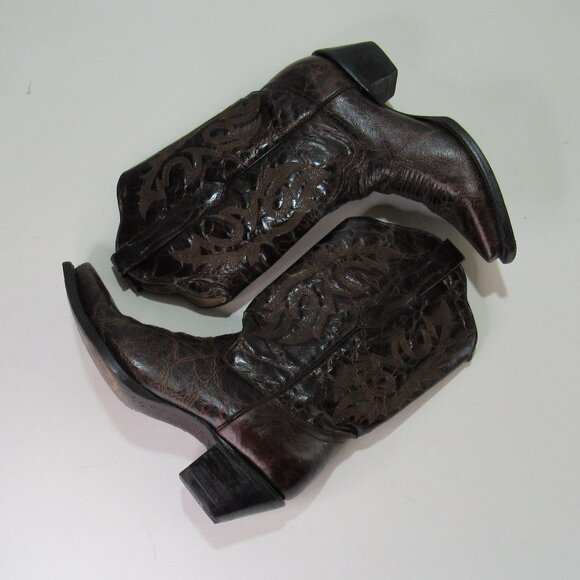 Corral Women’s Embroidered Narrow Square Toe Brown Cowboy, Western Boots Size 9 - Picture 5 of 11